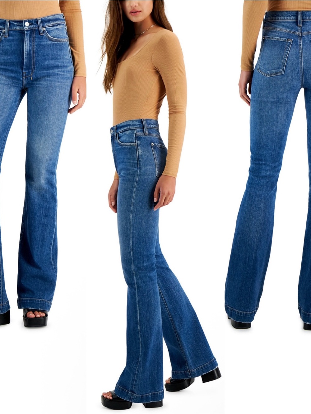 7 for all Mankind The Ultra High Rise Dojo Blue Jeans 26 x 34